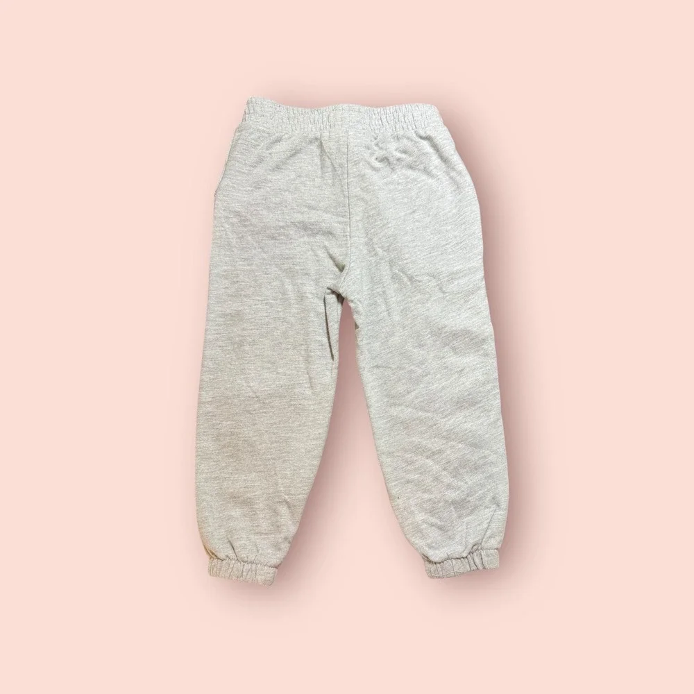 Calvin Klein Jeans Girls' Gray Jogger Sweatpants Rainbow Logo Side,‎ Size 3T
